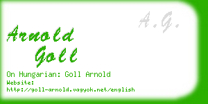 arnold goll business card